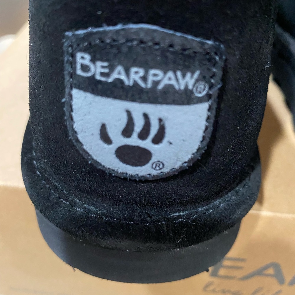 NWT. BearPaw Black Super Shorty Ankle Boots - Picture 3 of 8
